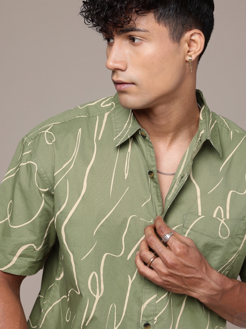 The Roadster Life Co. Relaxed Fit Opaque Abstract Printed Pure Cotton Casual Shirt - Image 2