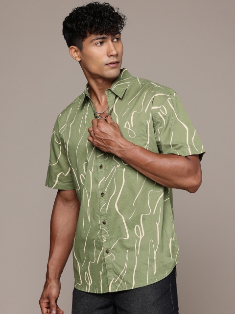 The Roadster Life Co. Relaxed Fit Opaque Abstract Printed Pure Cotton Casual Shirt - Image 4