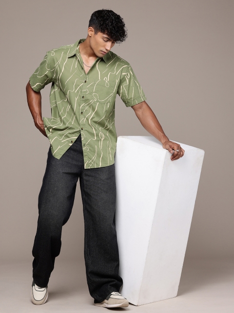 The Roadster Life Co. Relaxed Fit Opaque Abstract Printed Pure Cotton Casual Shirt - Image 6