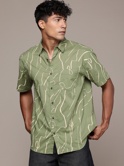 The Roadster Life Co. Relaxed Fit Opaque Abstract Printed Pure Cotton Casual Shirt - Image 3