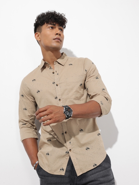 The Roadster Life Co. Graphic Printed Pure Cotton Casual Shirt
