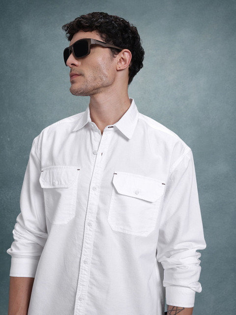 The Roadster Life Co. Pocket Detail Relaxed Cotton Shirt