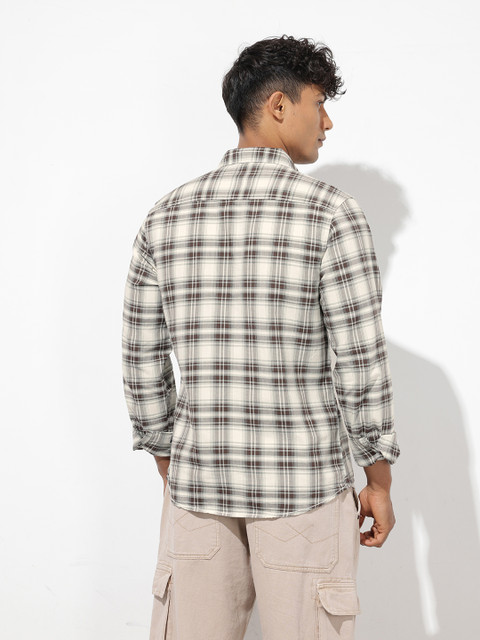 The Roadster Life Co. Checked Button-Down Collar Pure Cotton Casual Shirt - Image 5