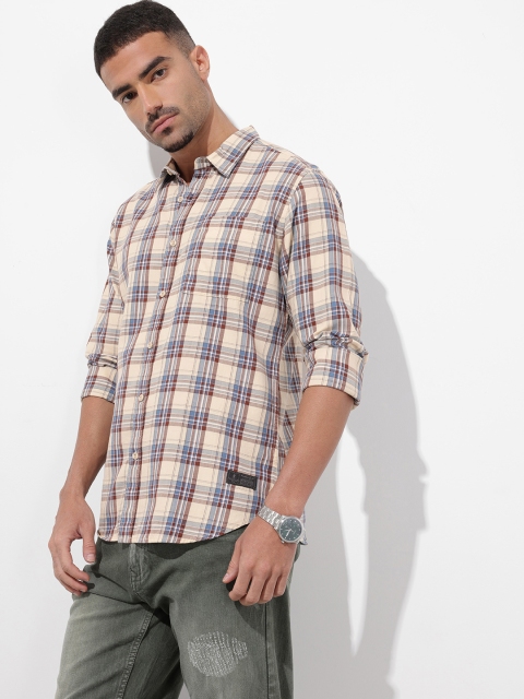 The Roadster Life Co. Checked Pure Cotton Casual Shirt - Image 4