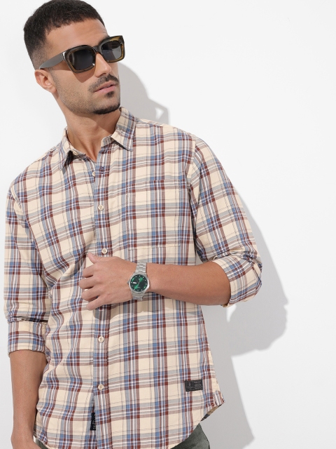 The Roadster Life Co. Checked Pure Cotton Casual Shirt