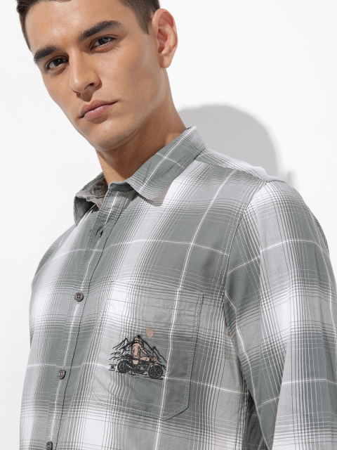 The Roadster Life Co. Checked Pure Cotton Casual Shirt - Image 2