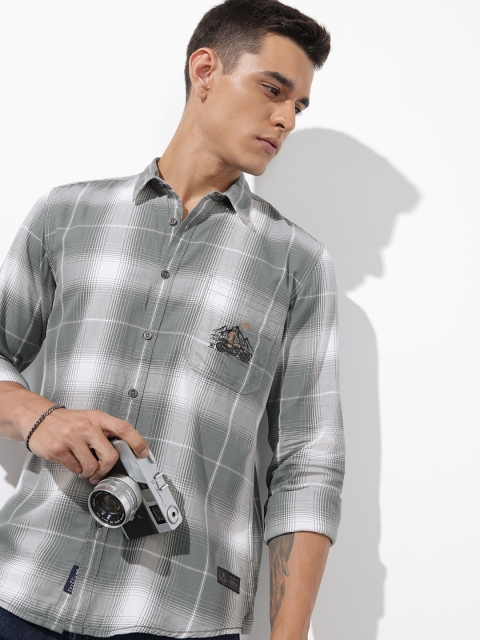 The Roadster Life Co. Checked Pure Cotton Casual Shirt