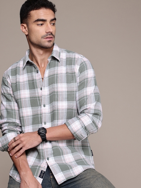 The Roadster Life Co. Pure Cotton Checked Casual Shirt