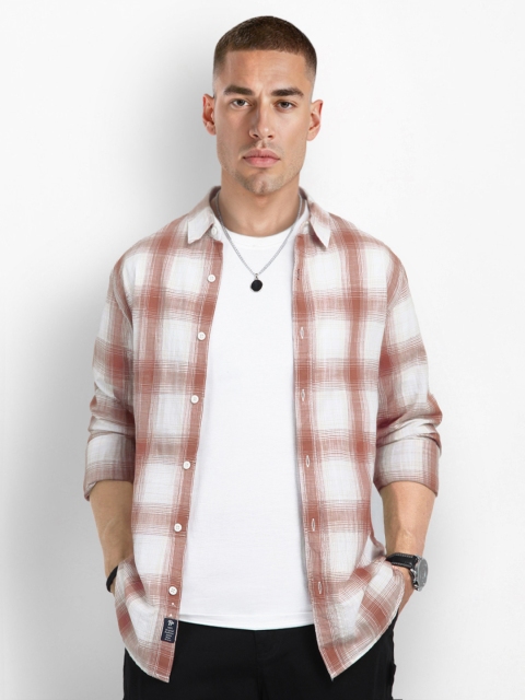 The Roadster Life Co. Checked Pure Cotton Casual Shirt