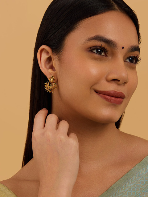 Kushal's Fashion Jewellery Spherical Chandbalis Earrings