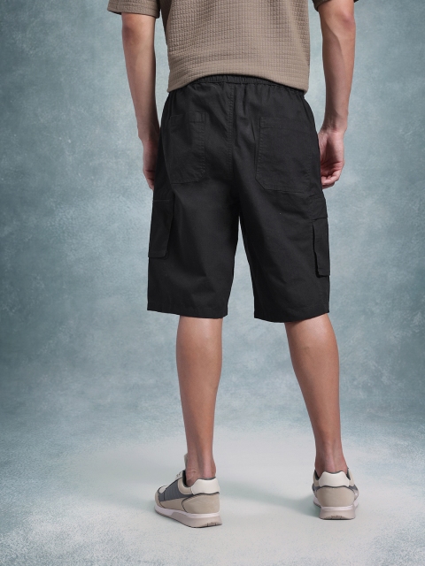 The Roadster Life Co. Men Relaxed Fit Pure Cotton Cargo Shorts with Buckle Closure - Image 4