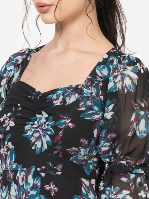 June 9 Clothing Women Floral Print Fit & Flare Midi Dress - Image 2