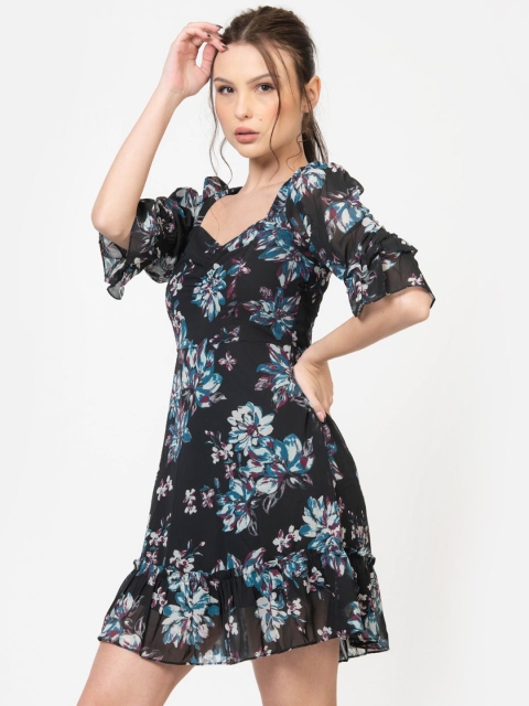 June 9 Clothing Women Floral Print Fit & Flare Midi Dress - Image 4
