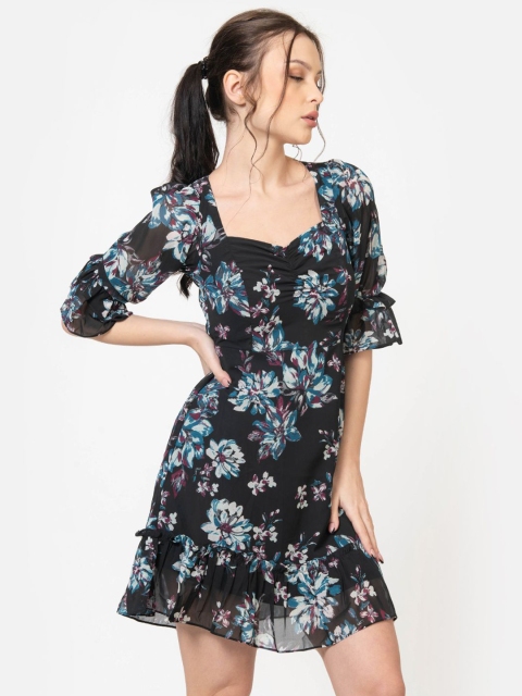 June 9 Clothing Women Floral Print Fit & Flare Midi Dress - Image 3