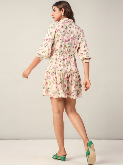 June 9 Clothing Women Floral Printed Fit & Flare Midi Dress - Image 4