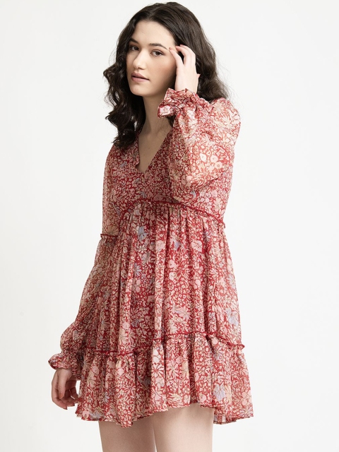 June 9 Clothing Floral Printed Fit & Flare Mini Dress - Image 3