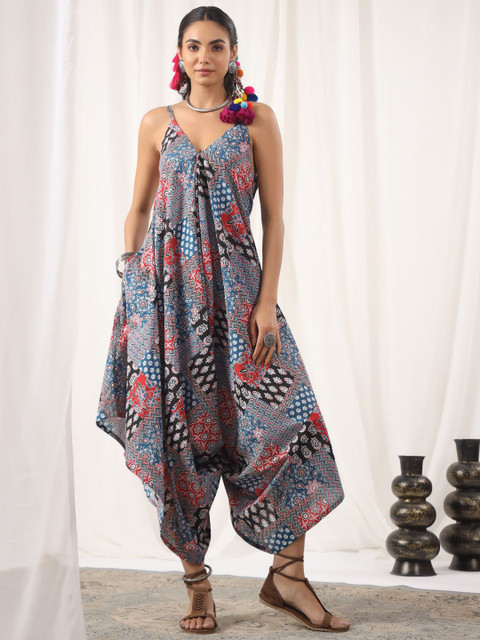 Jaipur Morni Women Cotton Printed Basic Jumpsuit