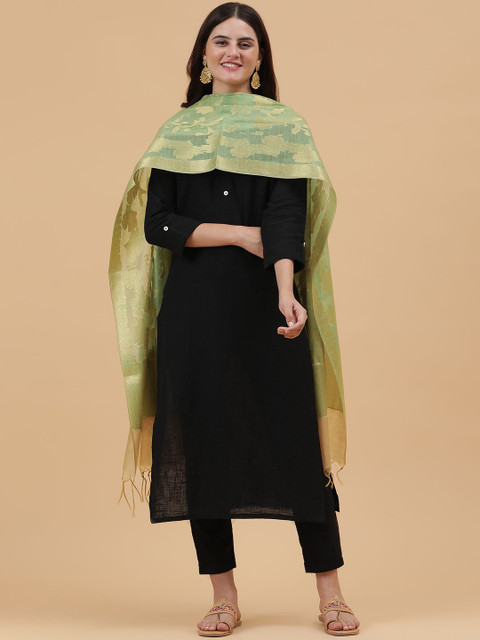 BANJARA INDIA Woven Design Dupatta with Zari - Image 7