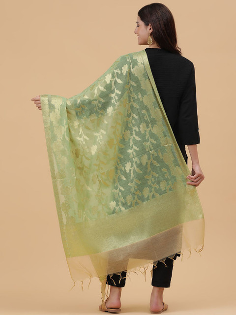 BANJARA INDIA Woven Design Dupatta with Zari - Image 5