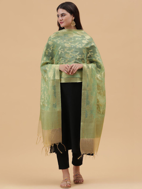 BANJARA INDIA Woven Design Dupatta with Zari - Image 6