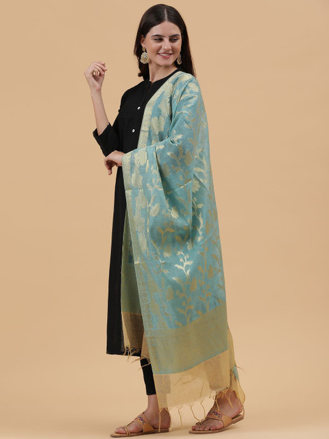 BANJARA INDIA Woven Design Dupatta with Zari - Image 3