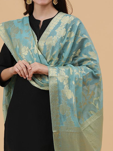 BANJARA INDIA Woven Design Dupatta with Zari - Image 2