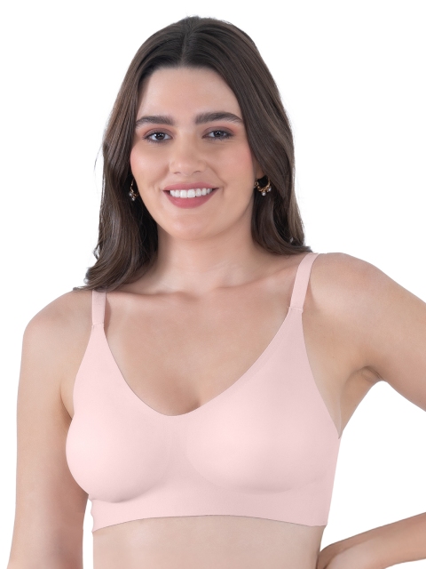 Tweens Lightly Padded Invisi-Fit Elastic-Free Bottom Band Seamless Bonded Bra