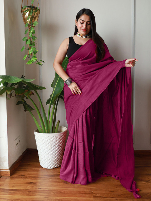 Anouk Pure Cotton Khadi Saree