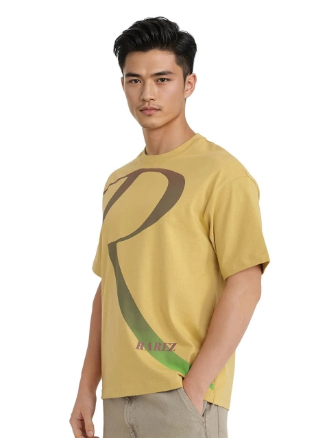 RARE RABBIT Men ELZO Typography Printed Round Neck Cotton Relaxed Fit T-shirt - Image 4