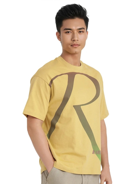RARE RABBIT Men ELZO Typography Printed Round Neck Cotton Relaxed Fit T-shirt - Image 3