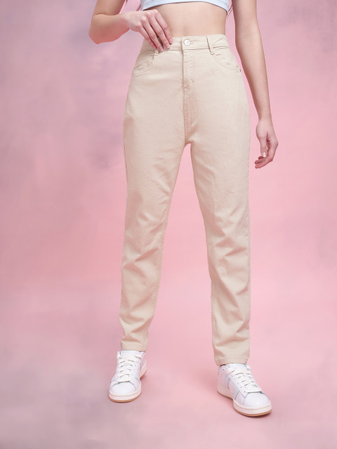 DressBerry Women Mom Fit Mid-Rise Stretchable Jeans