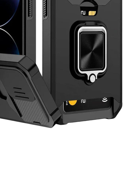 Luxury Kase LK177 Camera Slide Protection Ring Magnetic Kickstand iPhone 14 Back Case - Image 4