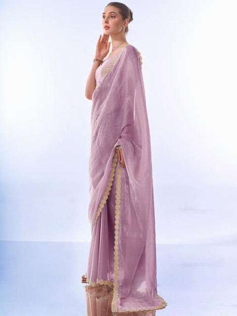 Kalista Embellished Beads and Stones Organza Saree - Image 3