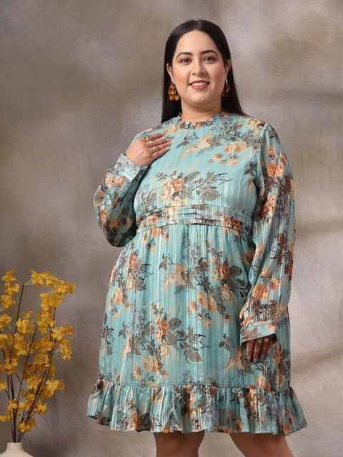 CURVE BY KASSUALLY Women Plus Size Floral Printed Fit & Flare Midi Dress - Image 2