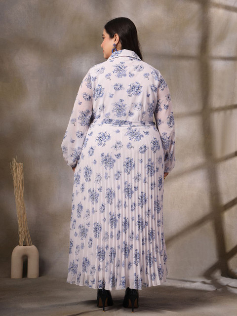 CURVE BY KASSUALLY Women Plus Size Floral Printed Fit & Flare Maxi Dress - Image 5