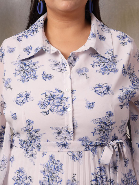 CURVE BY KASSUALLY Women Plus Size Floral Printed Fit & Flare Maxi Dress - Image 2