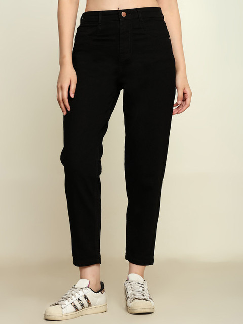 zayla Women Loose High-Rise Stretchable Mom Fit Jeans