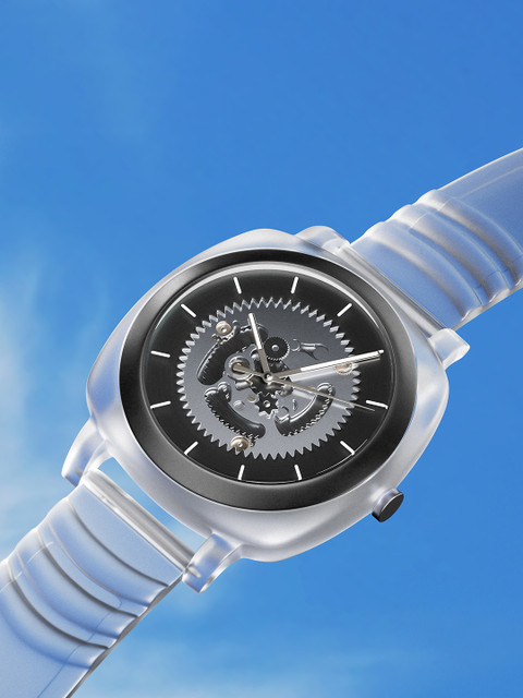 Fastrack Unisex Bare Hype Transparent Quartz Anthacite Dial Analogue Watch 3312PP06