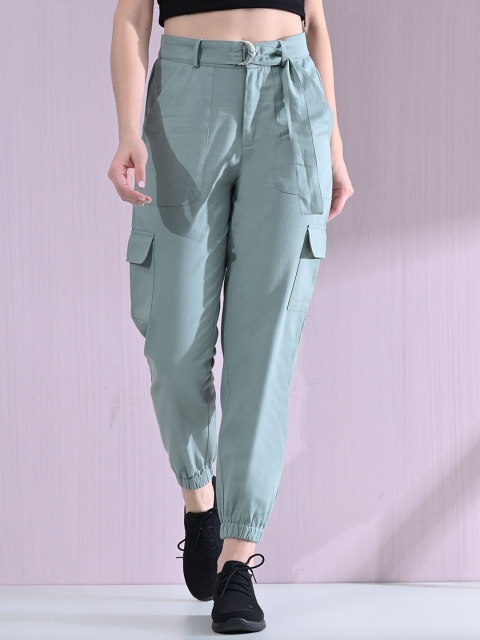 OWL MINK Women Comfort High-Rise Regular Fit Cargos Joggers
