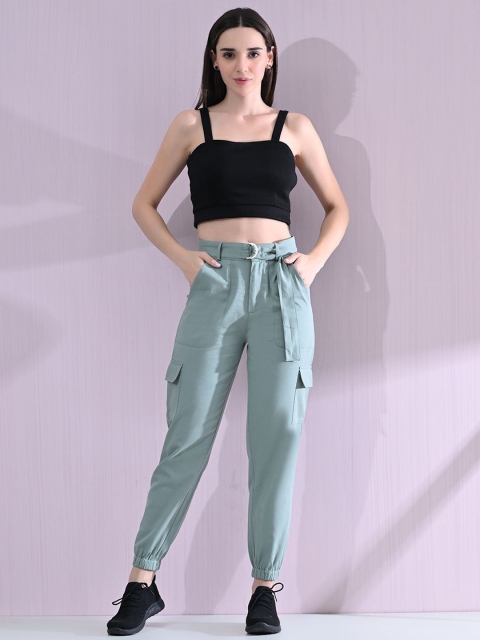 OWL MINK Women Comfort High-Rise Regular Fit Cargos Joggers - Image 5