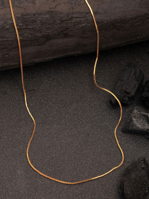 NVR Women Gold-Plated Minimal Chain