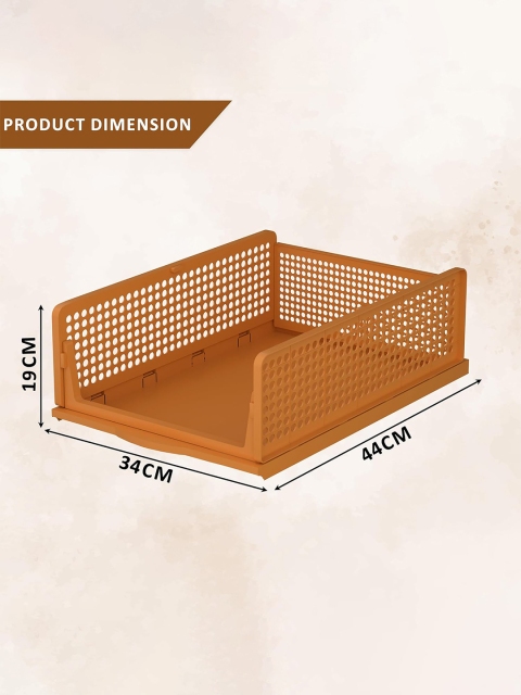 Kuber Industries Brown 4 Pieces Foldable Kids for Clothes Storage Drawer Organiser - Image 7
