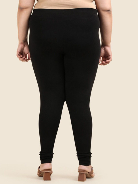 TWIN BIRDS Plus Size Women Super Stretch Cotton Churidar Length Leggings - Image 4