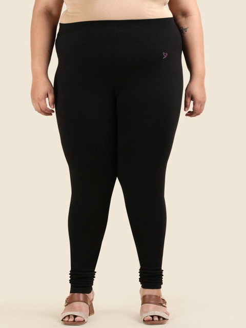TWIN BIRDS Plus Size Women Super Stretch Cotton Churidar Length Leggings