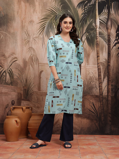 Sangria Quirky Printed Pure Cotton Kurta - Image 3