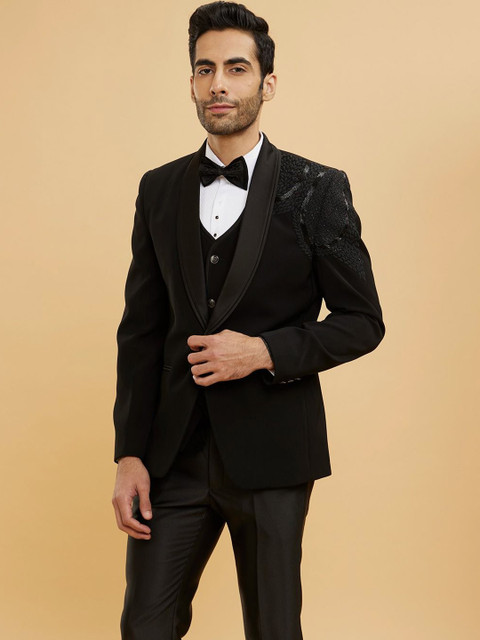 Twamev Men Tailored-Fit Single-Breasted Five-Piece Suit - Image 5