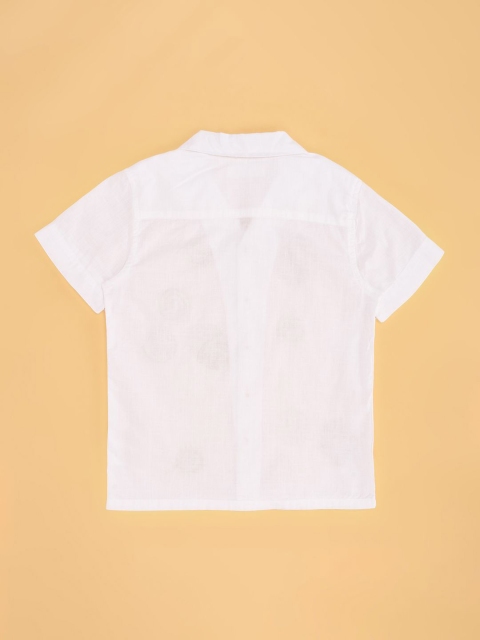 Pantaloons Junior Boys Cuban Collar Conversational Printed Cotton Casual Shirt - Image 3