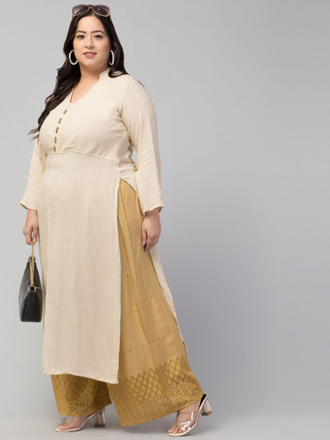 STYLE PREZONE Women Ethnic Motifs Embroidered Ethnic Palazzos - Image 4