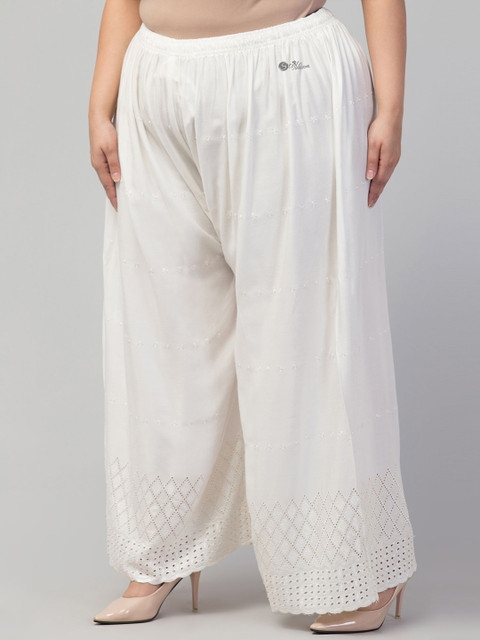 STYLE PREZONE Women Ethnic Motifs Embroidered Ethnic Palazzos - Image 2