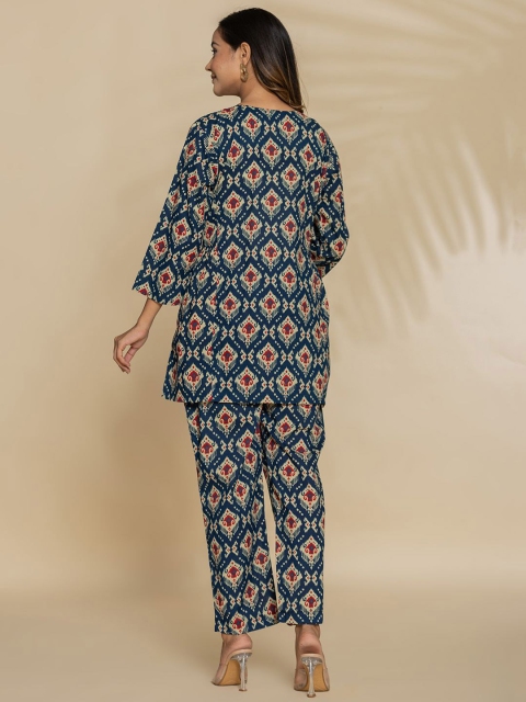 Eco Clothing Women Geometric Printed Pure Cotton Kurti - Image 4